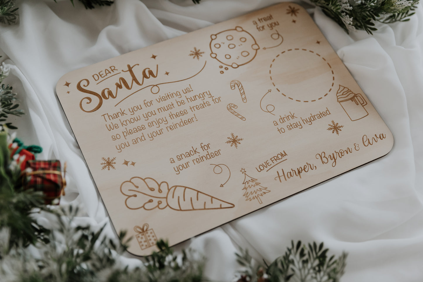 Dear Santa Christmas Eve Serving Board