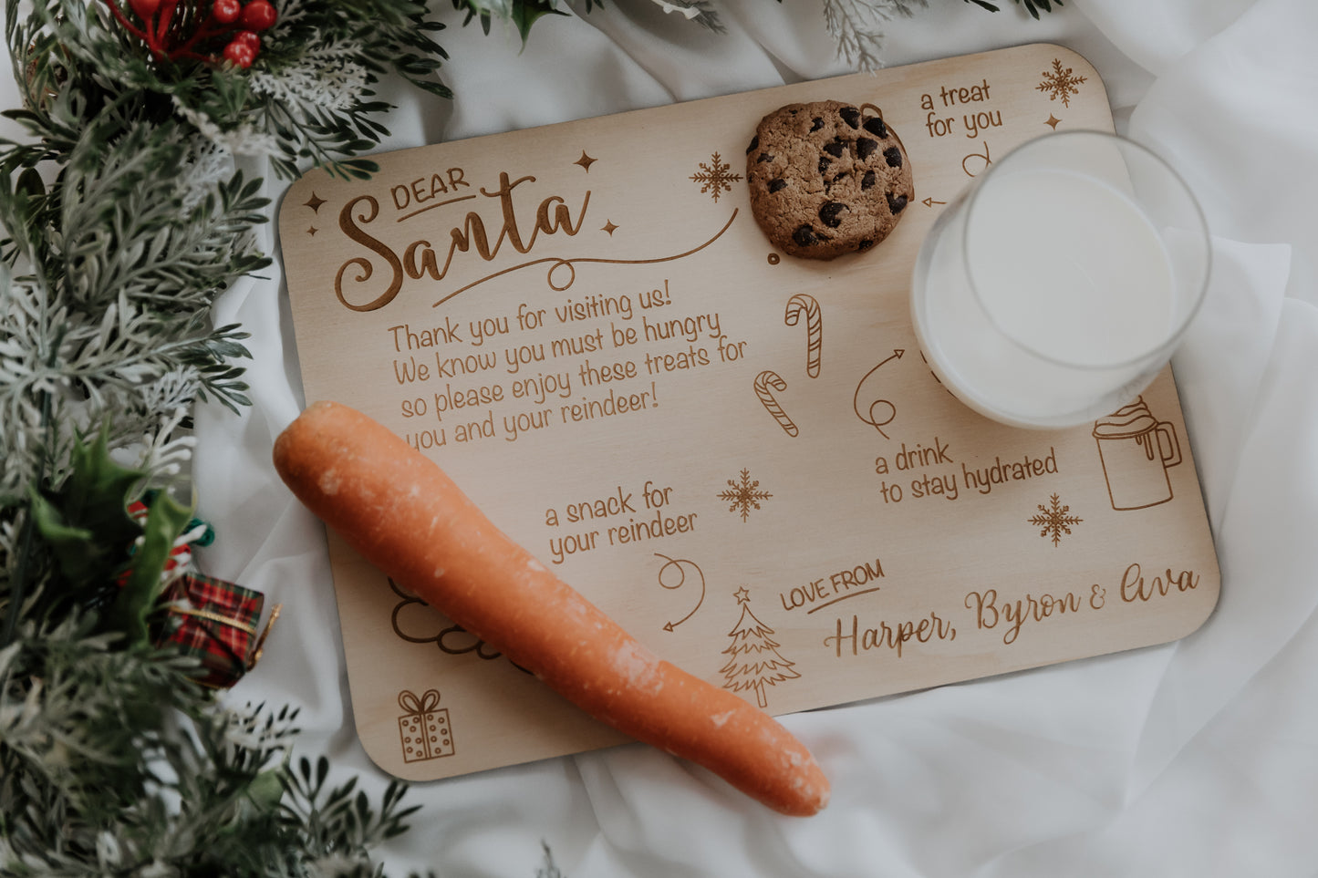 Dear Santa Christmas Eve Serving Board