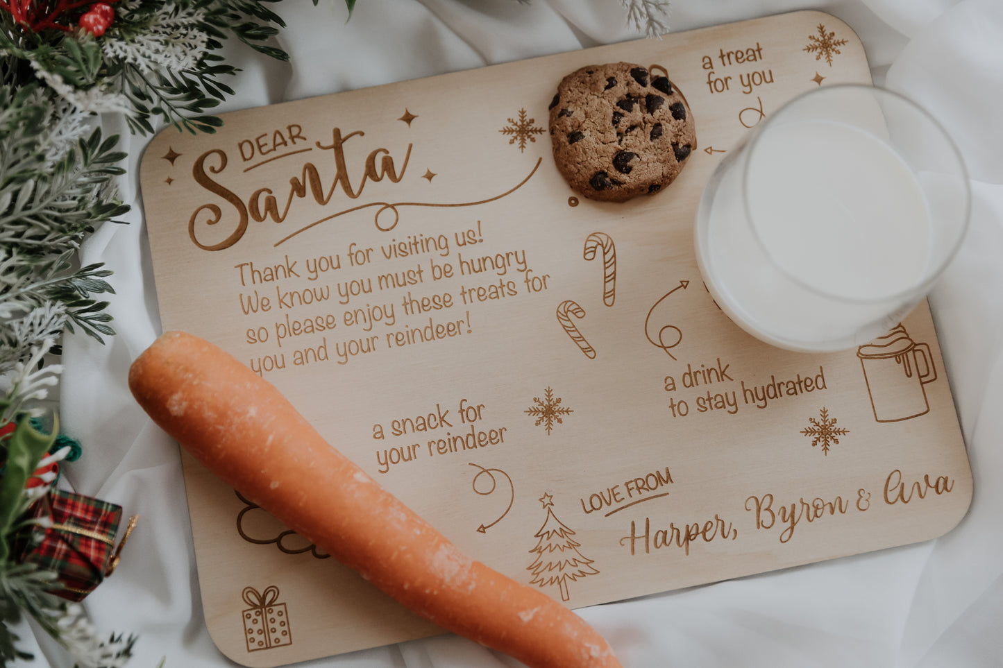 Dear Santa Christmas Eve Serving Board