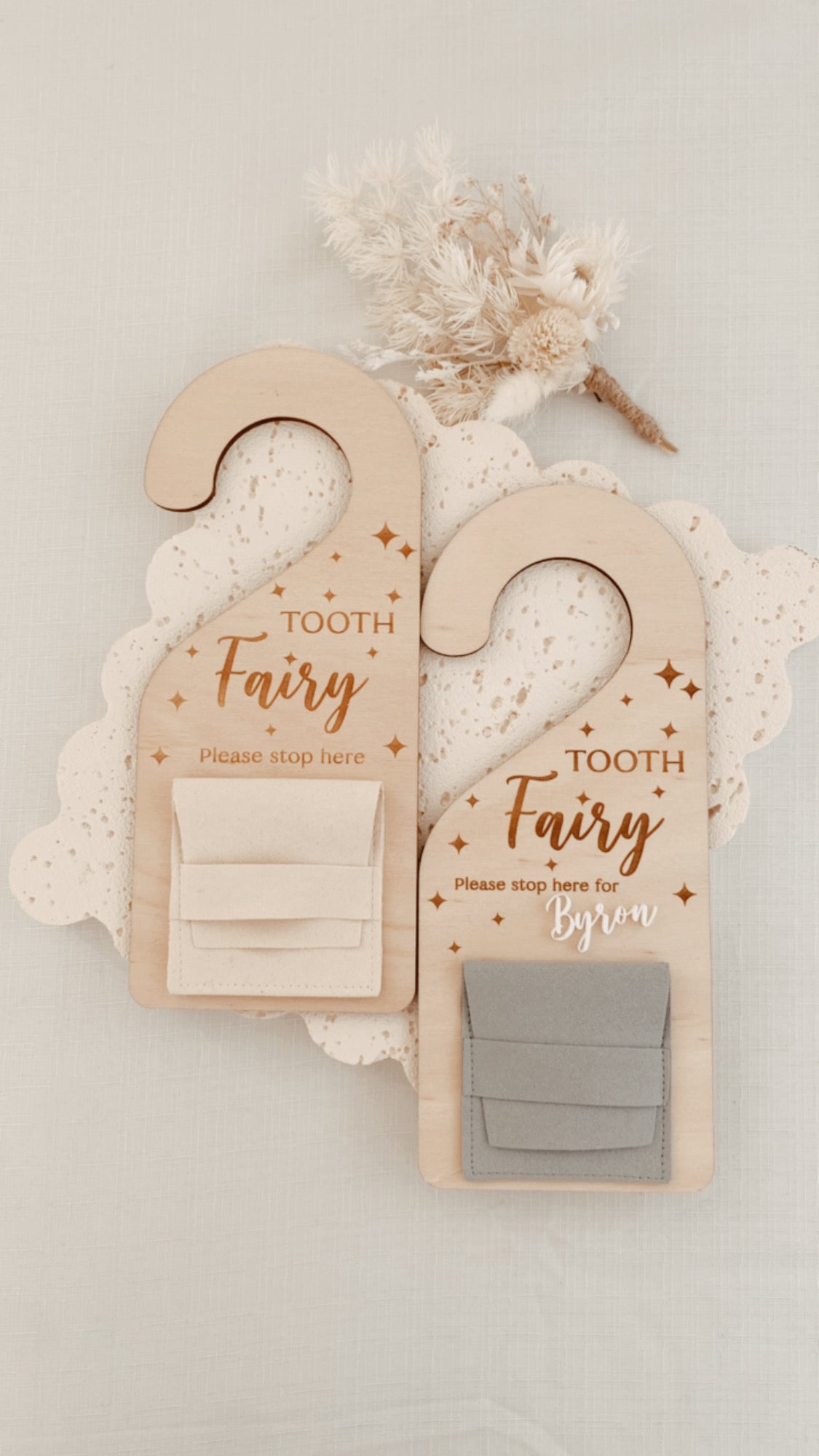 Tooth Fairy Door hangers with pouch