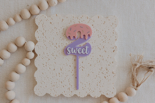 2 Sweet - Second Birthday Cake Topper