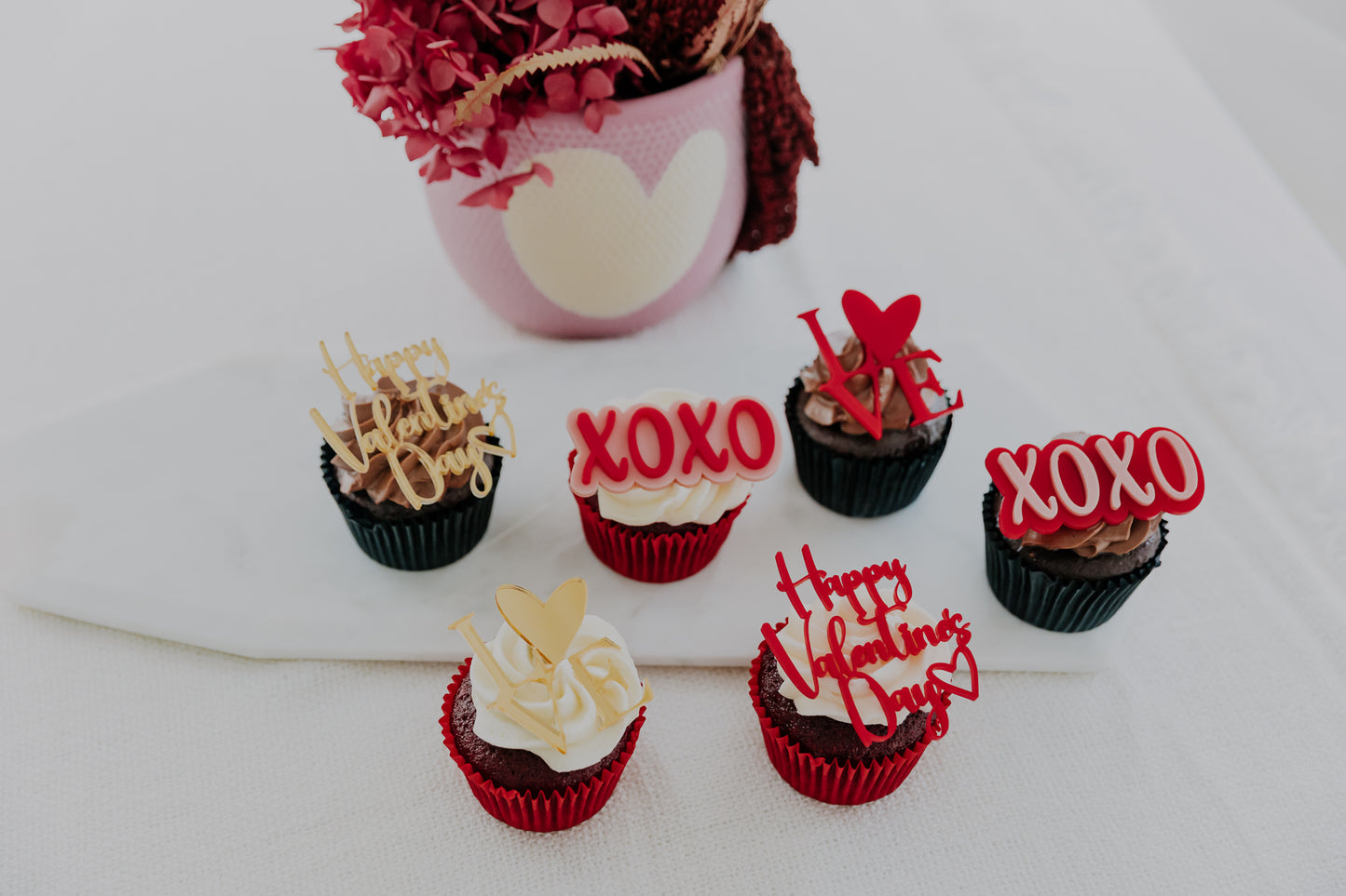 Valentine's Day Cake Charm - "XOXO"