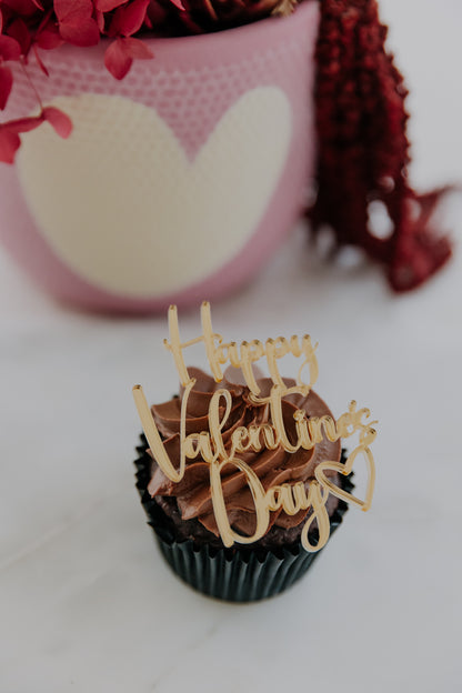 Valentine's Day Cake Charm - "Happy Valentine's Day"