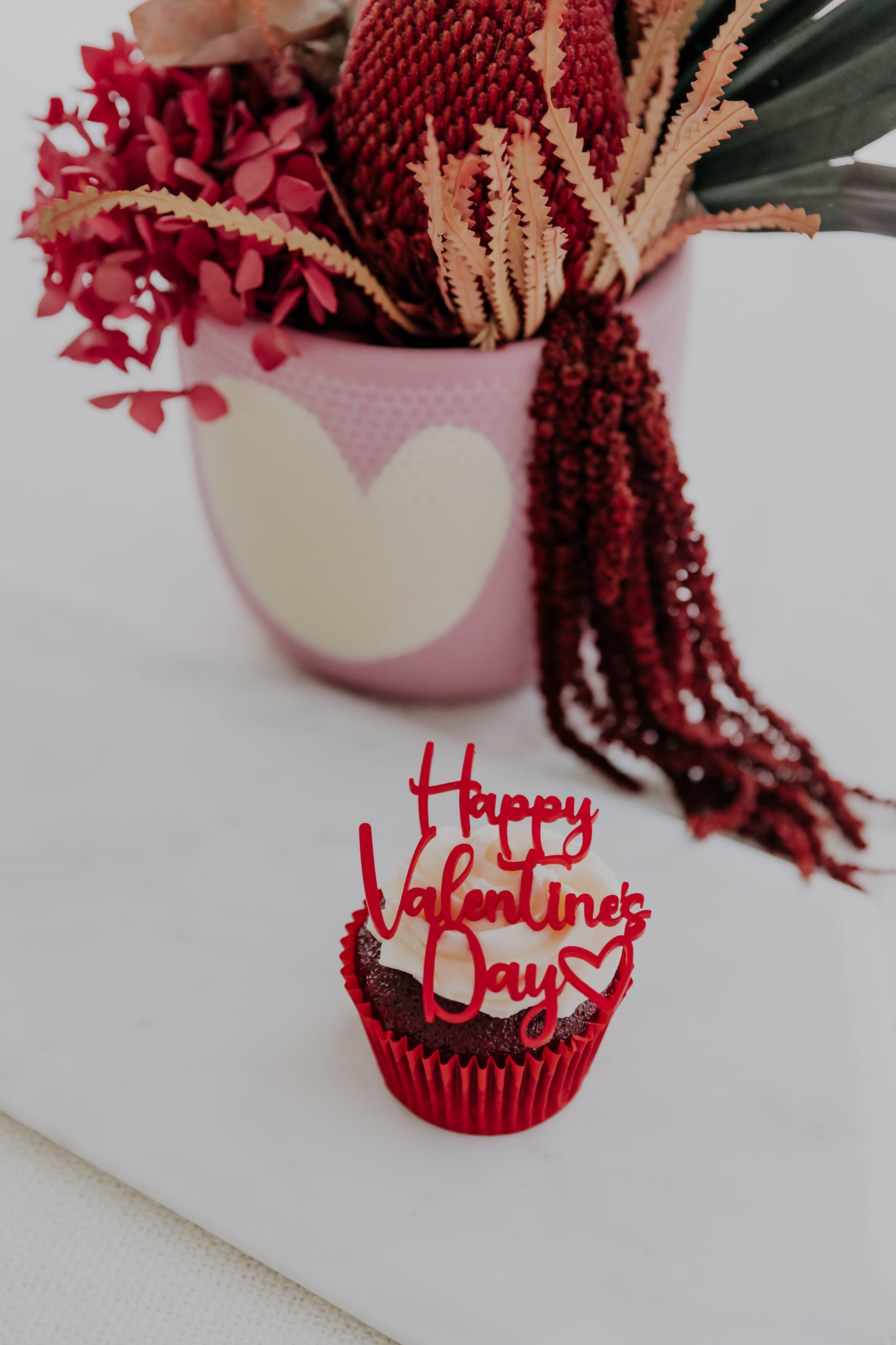 Valentine's Day Cake Charm - "Happy Valentine's Day"