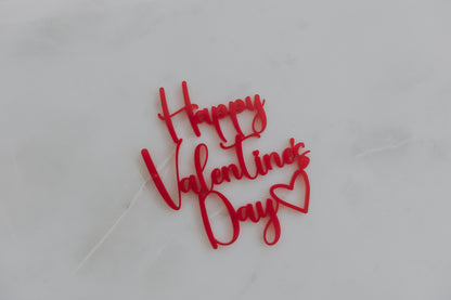 Valentine's Day Cake Charm - "Happy Valentine's Day"