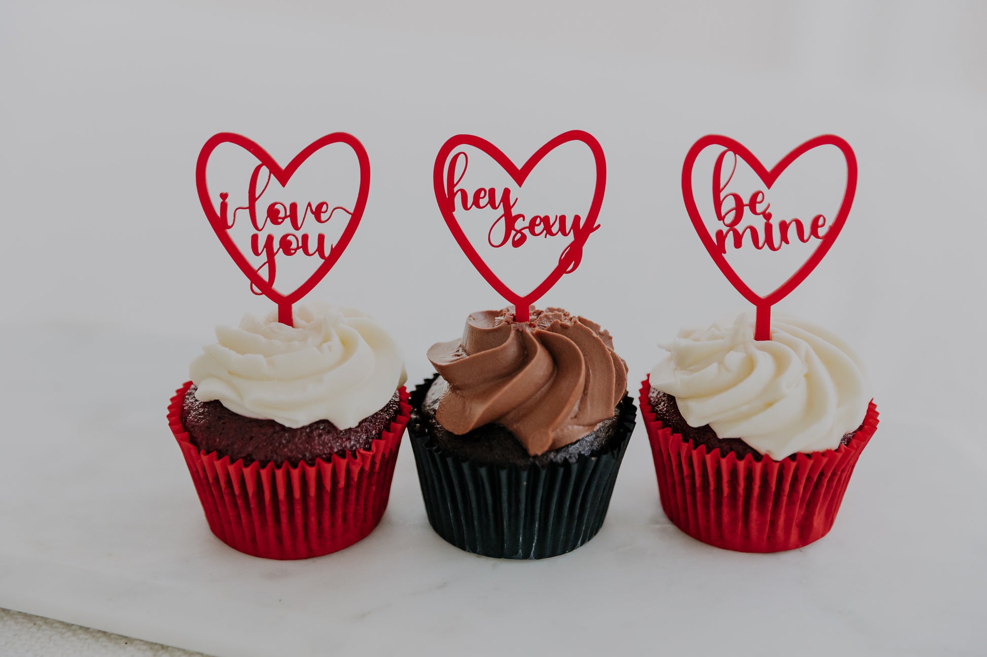 Valentine's Day Mini Cake Toppers