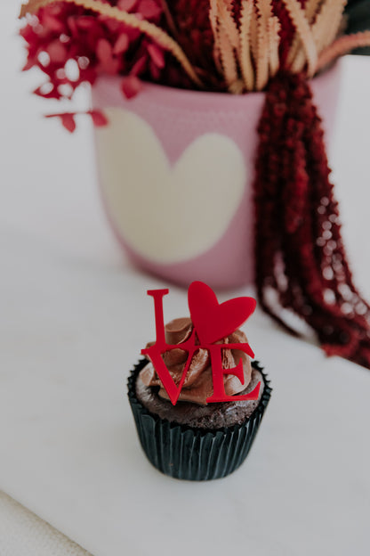 Valentine's Day Cake Charm - "LOVE"