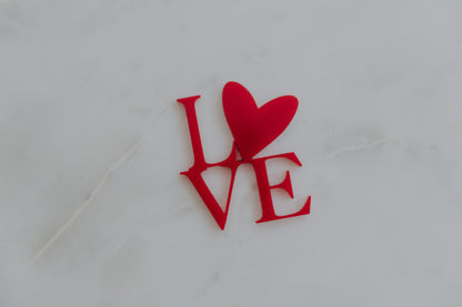 Valentine's Day Cake Charm - "LOVE"