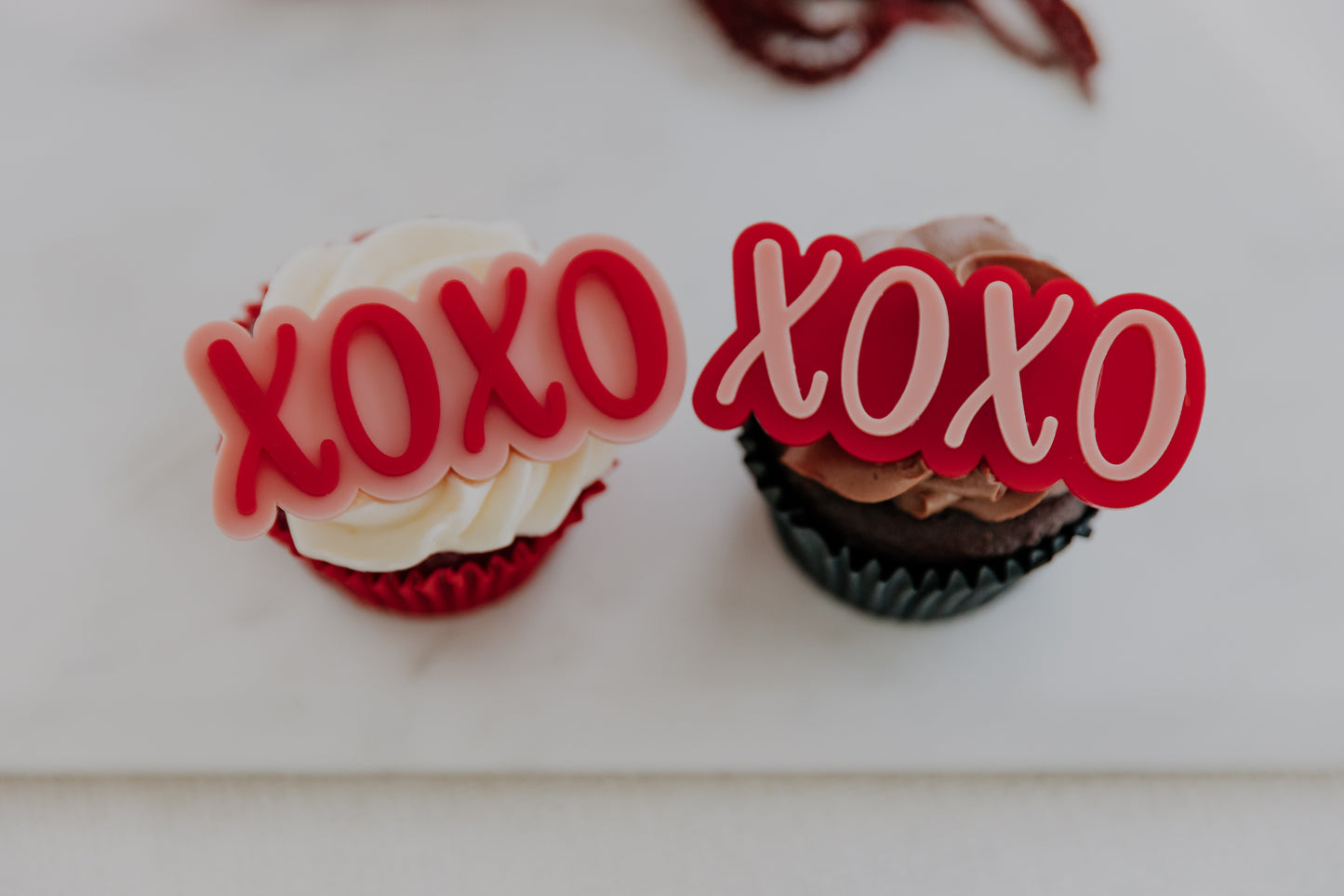 Valentine's Day Cake Charm - "XOXO"