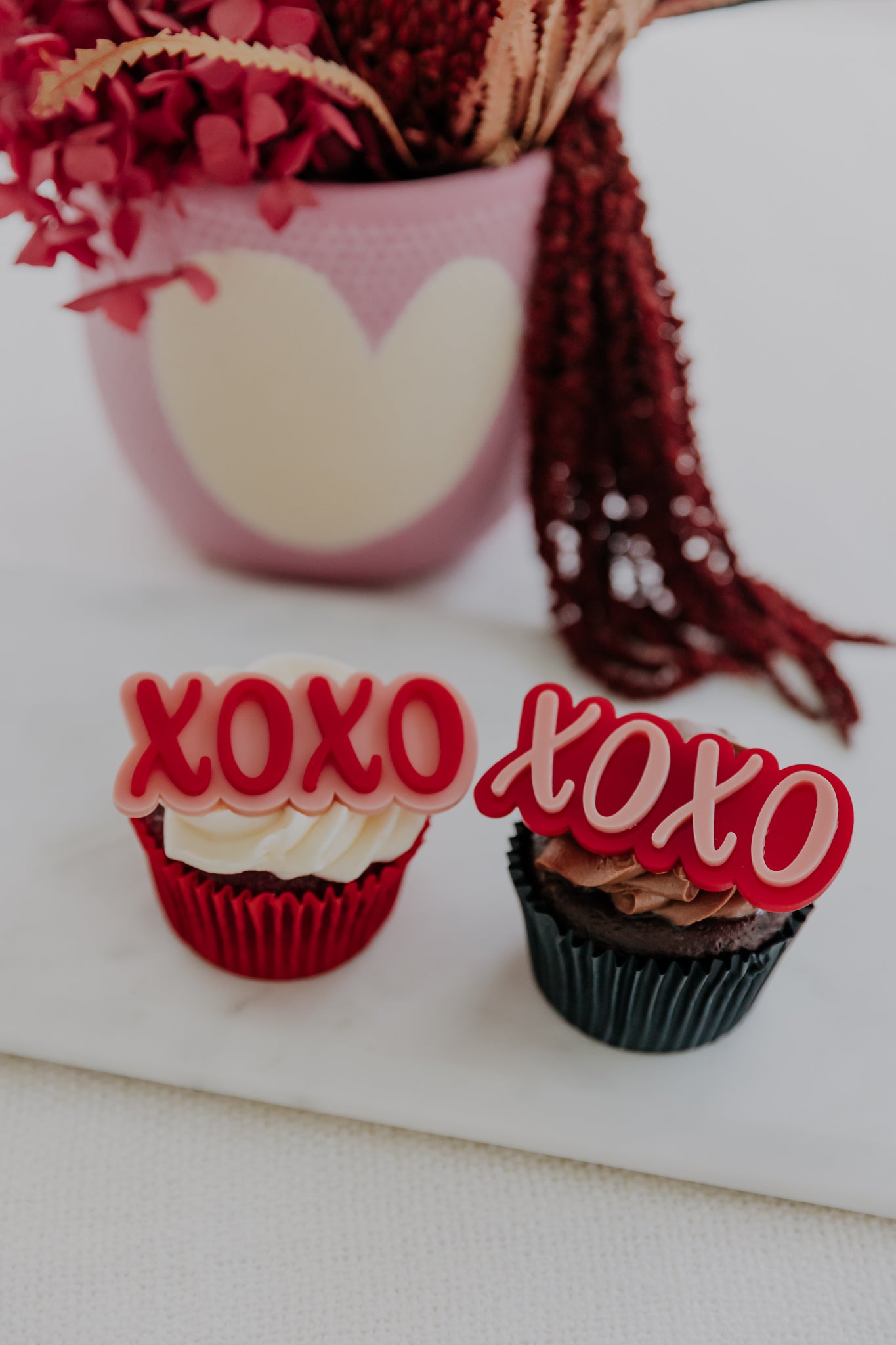 Valentine's Day Cake Charm - "XOXO"
