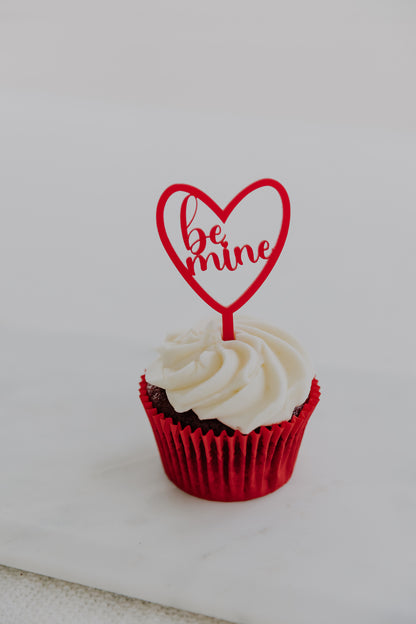 Valentine's Day Mini Cake Topper - "be mine"