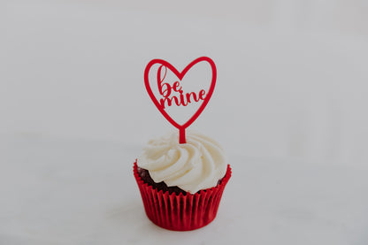 Valentine's Day Mini Cake Topper - "be mine"