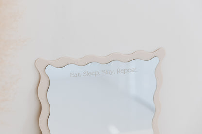 Wavy Edge Acrylic mirror with affirmation