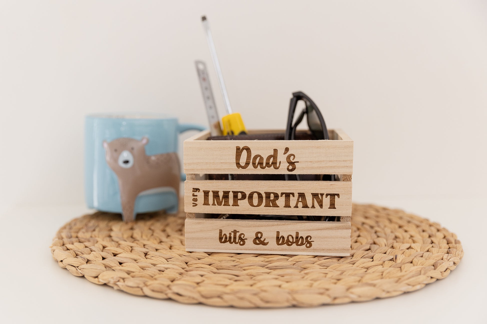 Small wooden crate for Dad's very important bits and bobs - Gifts for dad