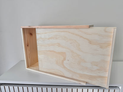 Christmas Eve box wooden medium slide lid