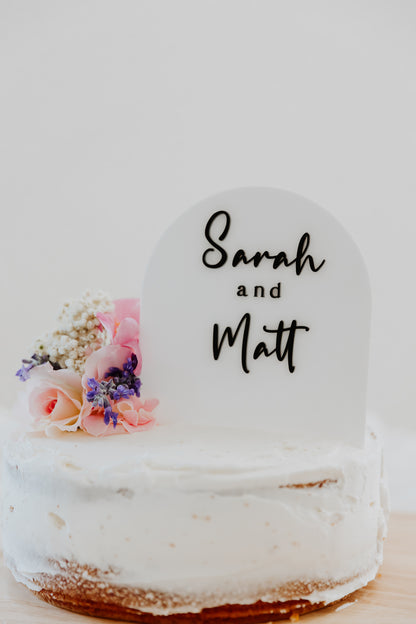 Arch Wedding Cake Topper Acrylic