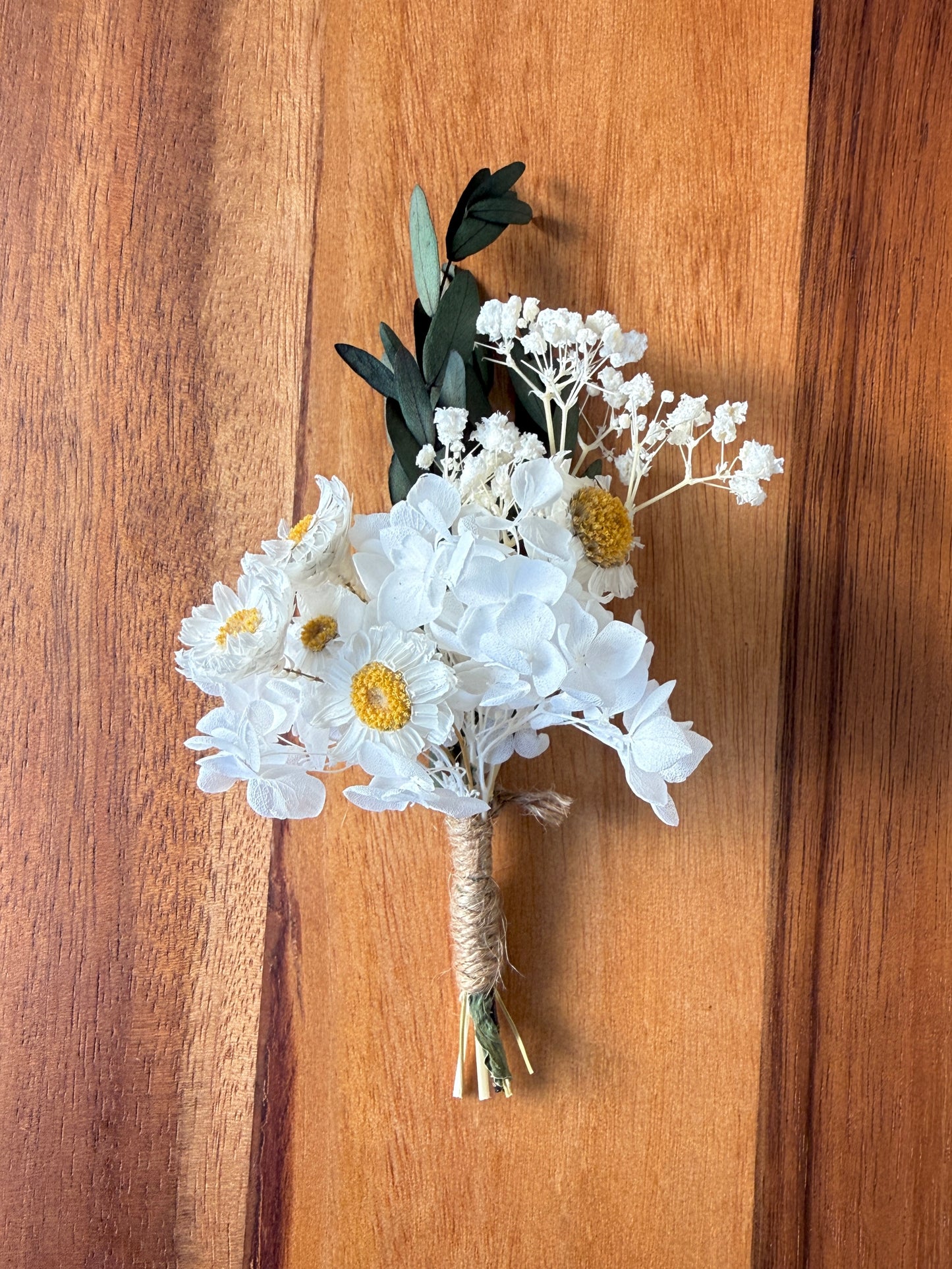 Dried Flower Posy Baby Name Plaque - Arch Wood and Acrylic