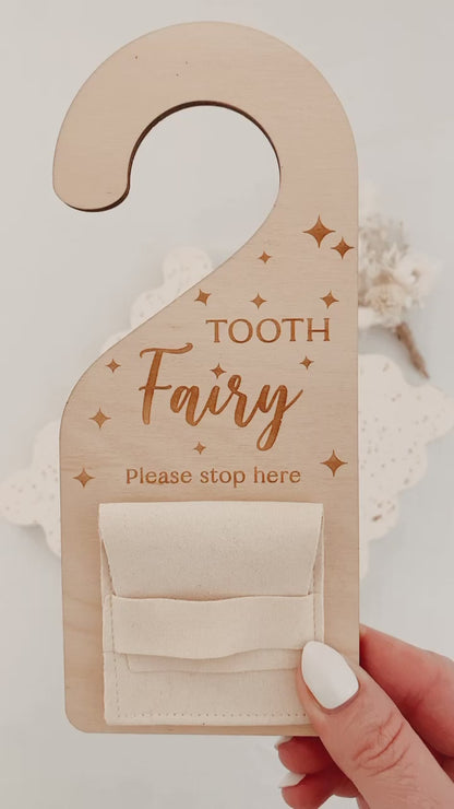 Tooth Fairy Door hanger with pouch