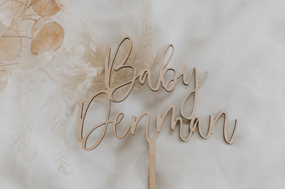 Baby Shower Cake Topper - Baby "Surname"