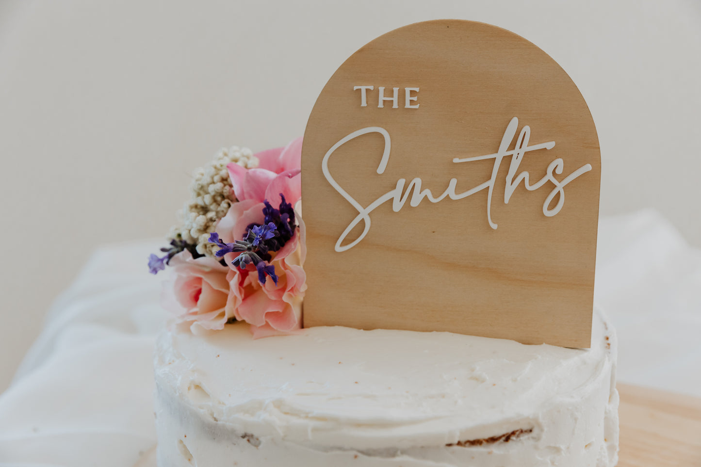 Arch Wedding Cake Topper Pine - The "Surname's"