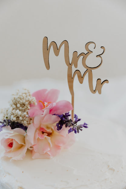 Mr & Mr Wedding Cake Topper