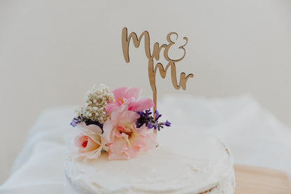 Mr & Mr Wedding Cake Topper